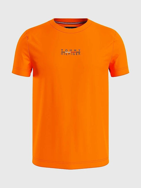 T-shirt Uomo a girocollo in cotone Arancio TOMMY HILFIGER- Francavilla Moda
